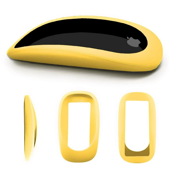 Protective Case for Apple Magic Mouse 1&2, Drop-Resistant, Wear-Resistant Mouse Accessories Silicone Cover (Yellow)