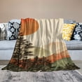 thumbnail image 2 of Fenyluxe Abstract Mountain and Trees Soft Cozy Printed Blanket & Throw for All Seasons Lightweight Soft Blanket 60x80in, 2 of 6