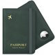 thumbnail image 1 of Funda para pasaporte Stouchi con ranura para Airtag y bloqueo RFID, color verde, 1 of 7