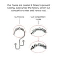 thumbnail image 7 of Utopia Alley Shower Hooks - Double Shower Curtain Rings for Bathroom - Rust Resistant Shower Curtain Hooks for Shower Curtain or Liner - Double Roller Shower Curtain Hooks - Set of 12 Polished Chrome, 7 of 7