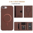 thumbnail image 6 of Allytechgroup Wallet Case for iPhone 8 Plus/7 Plus, RFID Blocking PU Leather Stand Phone Shell with Credit Card Slot Shockproof Protective Back Cover for iPhone 8 Plus/7 Plus Women Men, Brown, 6 of 8