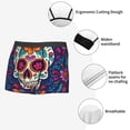 thumbnail image 3 of Sikiie Dead Day Party Print Men's Boxer Briefs, Elastic Waistband Boxer Briefs Leggings-X-Large, 3 of 5