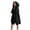 Black, variant on Admvng Winter Jackets for Women Solid Double Headed Zipper Jacket Thickening Long Hooded Sweatshirt Trench Coat, Size S-2XL