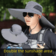 thumbnail image 4 of Sombrilla para exteriores, sombrero para el sol, sombrero para el sol de verano, sombrero para pescar, sombrero para pescador de montaña, 4 of 6