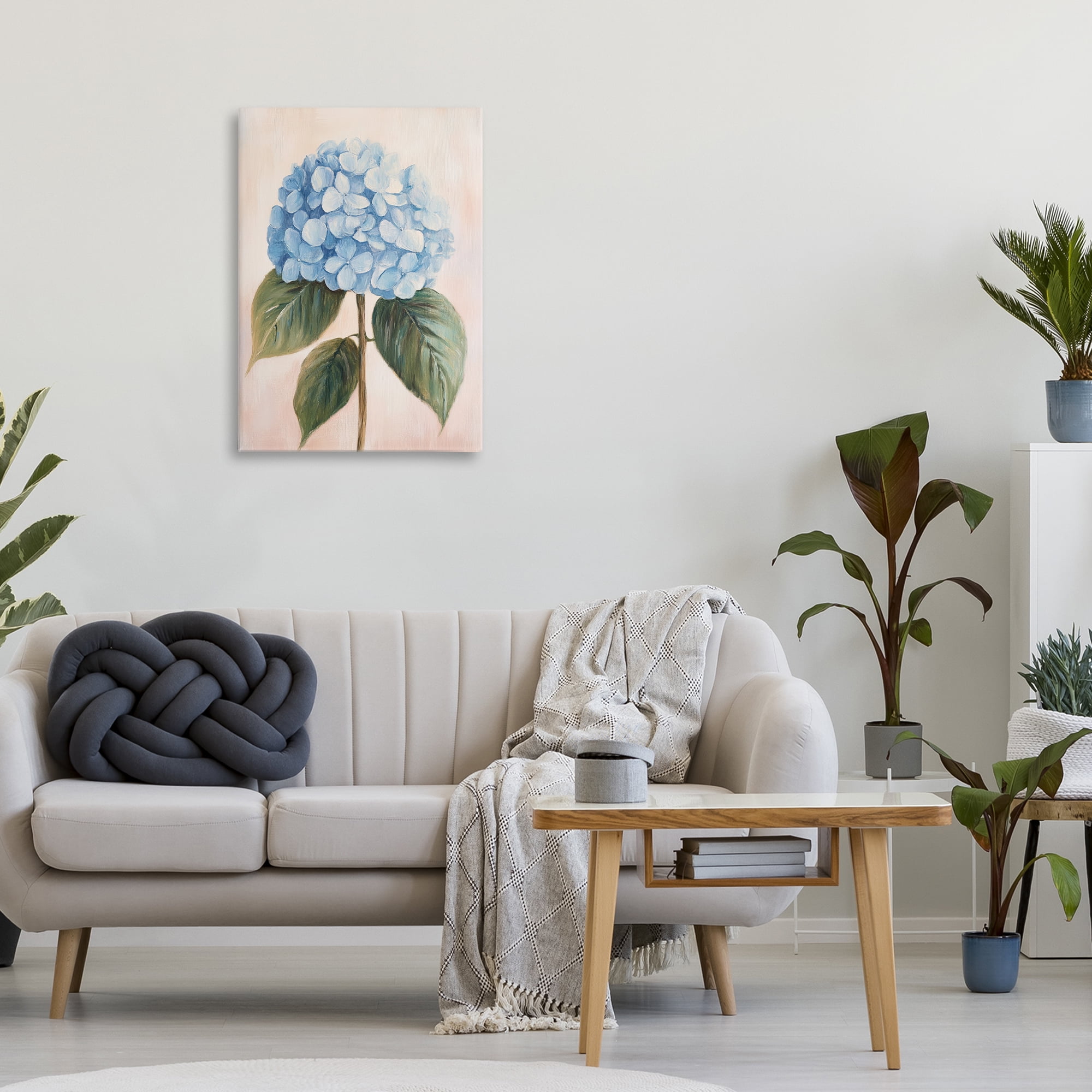 Stupell Industries Baby Blue Hydrangea Canvas Wall Art, design by Petal Prints Design