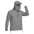 thumbnail image 5 of UV Protection Shirts for Men High Neck Long Sleeve Pullover Top UPF 50+ Lightweight Breathable Shirt with Built In Face Cover, 5 of 5