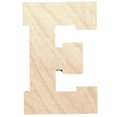thumbnail image 1 of Krafty Supply - 12" Tall Birch Letter E | 1/4" Birch Plywood |Collegiate|Wooden Letter|Craft Alphabet Initials, 1 of 4