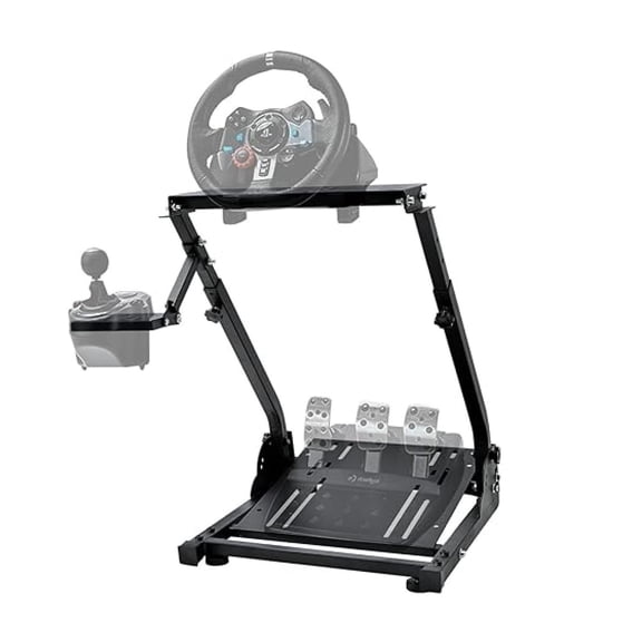 G29 Racing Wheel Stand Adjustable Fit for G920 G923,Thrustmaster T128X T300 RS GT PXN V9 Foldable Entry-Level Racing Stand without Handbrake Pedal Steering Wheel