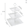JWDX Cake Stand Clearance! 3 Tier Cupcake Stand Plastic Tiered Serving