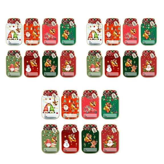 Pack of 24 Unique Christmas Cards Set for School Homes Party Festival Activities