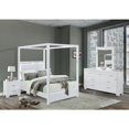 thumbnail image 5 of Reve and Belle Canopy Faux Leather PU with LED Lighting 4pc Full Bedroom Set, 5 of 5