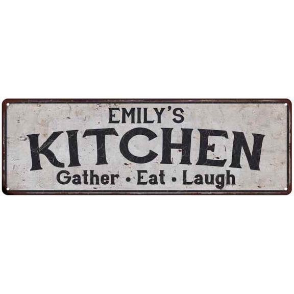 EMILY's Kitchen Gift Rustic Chic Decor Gift 6x18 Sign 206180051115