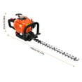 thumbnail image 3 of 23.6" Dual Sided Blade Hedge Trimmer, 0.65kw/0.88HP 26CC Gas Hedge Trimming, Cordless Brush Cutter, Handheld Chainsaw Hedge Pruner Lawn Trimmer for Garden Greening Pruning, 3 of 11