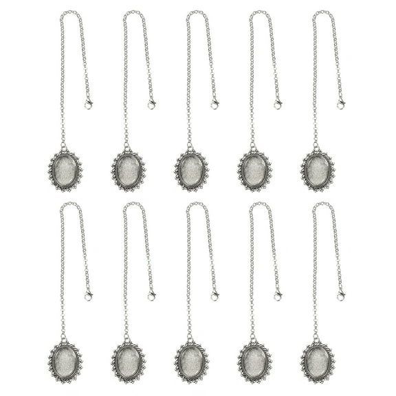 Uxcell Graduation Cap Photo Charm, Tassel Picture Charm Memorial Tassel Gift, Silver, 10Pack