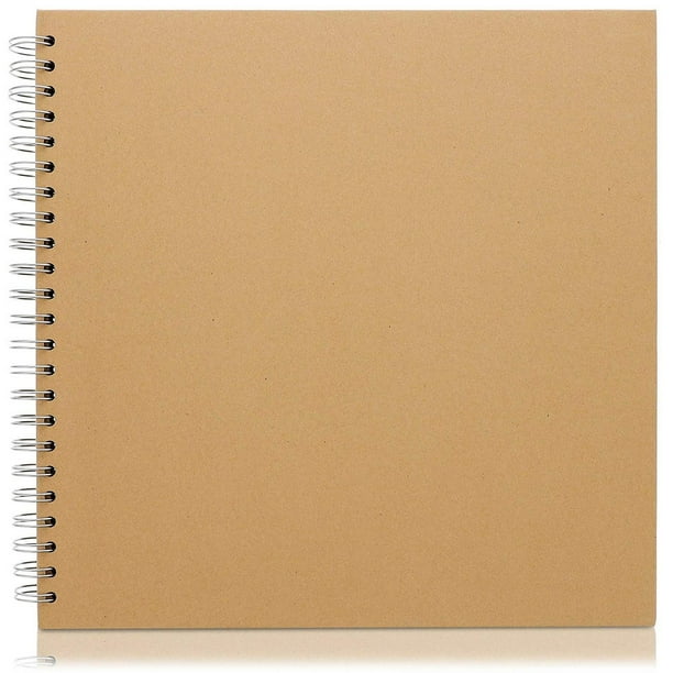 Hardcover Kraft Blank Page Scrapbook Photo Album, 40 Sheets, 12 X 12
