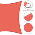 thumbnail image 6 of Yescom 10x10Ft 97% UV Block Square Sun Shade Sail Outdoor Patio Pool Garden Yard Lawn Carport Net Watermelon Red, 6 of 12