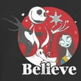 thumbnail image 2 of Junior's The Nightmare Before Christmas Christmas Believe Jack and Sally Graphic Tee Black Large, 2 of 3
