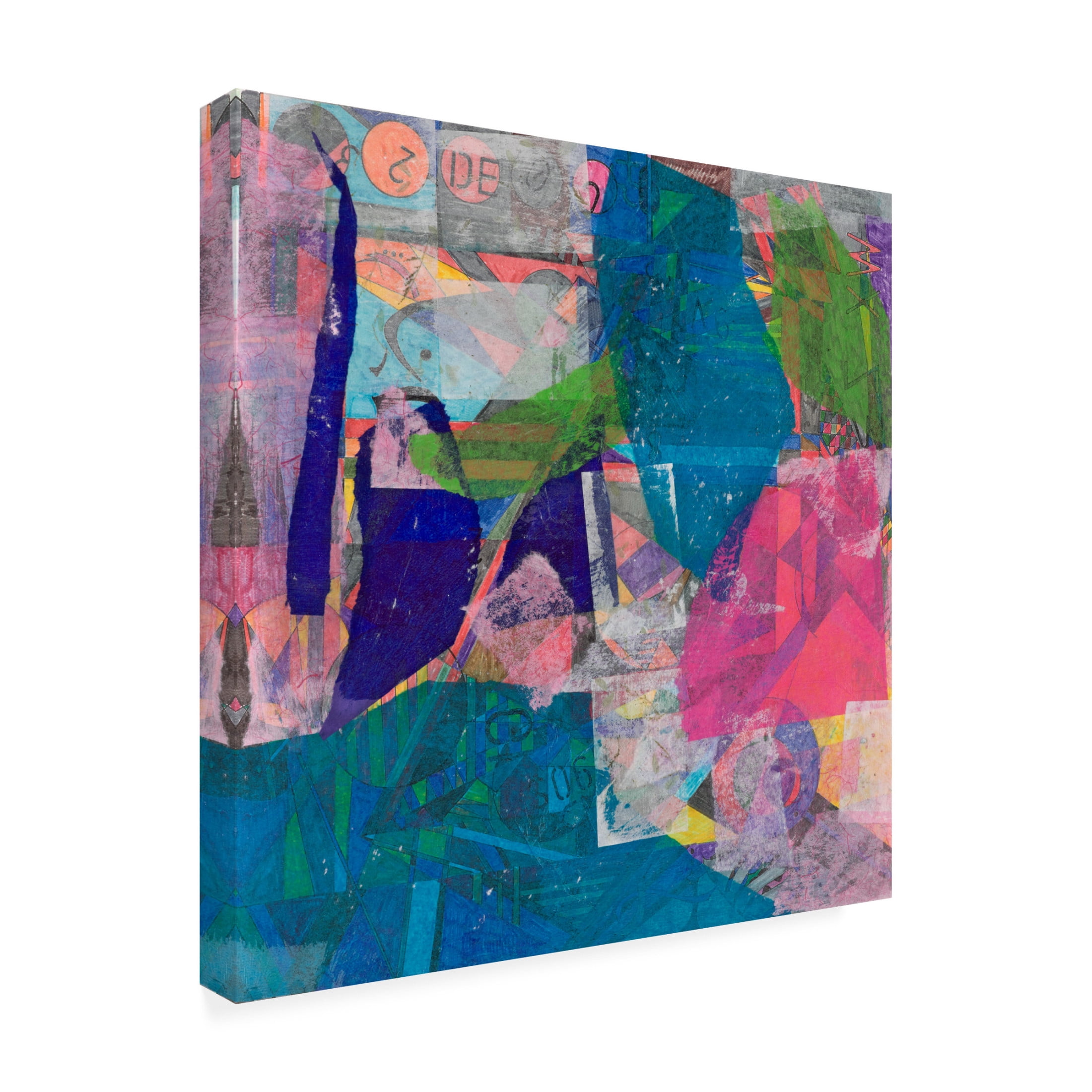Canvas Wall Art - Ellen Kossoff 'De8' Wall Art for Living Room, Bedroom, or Office Décor by Trademark Fine Art - 18 x 18 Inches