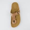 thumbnail image 3 of Cushionaire Leah Thong Sandals for Women - Cork Footbed Flip Flops for Women with Memory Foam and Adjustable Buckle Strap, 3 of 11
