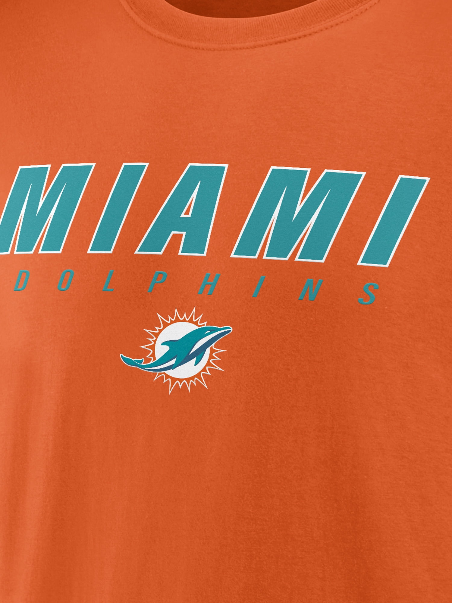 NFL Miami Dolphins Men's Cotton Orange Short Sleeve T-Shirt
