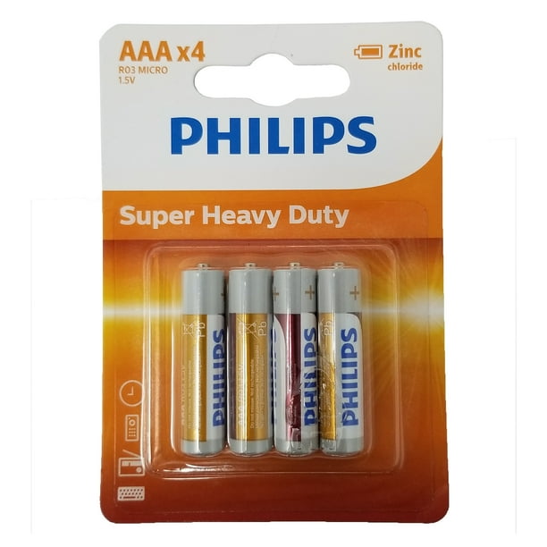 Philips AAA Zinc Chloride Triple A Batteries R03 1.5V Super Heavy Duty Battery