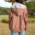 thumbnail image 3 of Zip Up Hoodies for Women Drawstring Soft Jackets Plaid Long Sleeve Casual Winter Sweatshirts with Pocket, 3 of 5
