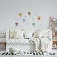thumbnail image 2 of Multi Pattern Gas Balloons Zeppelins Home Living Room Decor Air Craft Vessel Clouds Design Vinyl Wall Decal Sticker - 21" x 36" Kids Bedroom Nursery Art Removable Hot Air Balloons Wall Decoration, 2 of 5