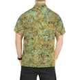 thumbnail image 2 of HAPPY BAY Men's Hawaiian with Pocket Beach Shirts Casual Short Sleeve Shirts Button Down Shirt Men M Starred Leaves, Yellow Summer, 2 of 7