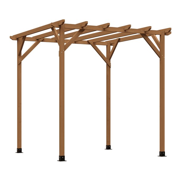 Mainstays 8' x 8' Wood Outdoor Pergola - Walmart.com - Walmart.com