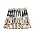 thumbnail image 3 of 10Pcs Cross Magnetic Screwdriver Bit Alloy Steel Anti-Slip Long Drill Bits Ph2, 3 of 8