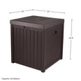 thumbnail image 4 of Storage Box - 50-Gallon Container for Patio Storage - Durable and Fade-Resistant Resin Deck Box - Outdoor Furniture by Pure Garden (Brown), 4 of 25