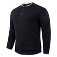 thumbnail image 2 of RXMEKW Elastic Knit Sweater For Men Solid Color Round-Neck Long Sleeve Pullover For Casual Wear Polyester Black L, 2 of 4