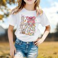 thumbnail image 2 of Shadoumai Girls Easter Shirt Size 6 Easter Day Graphic T-Shirts Round Neck Short Sleeve T Shirts Loose Soft Holiday Shirts Girls' Tops, Tees & Blouses, 2 of 4