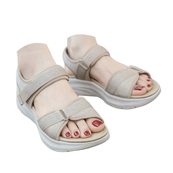 Mostsola Platform Sandals for Women Trendy Walking Shoes Comfort Adjustable Wedge Sandals