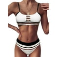 thumbnail image 3 of Womens High Waist Bikini Swimsuit Floral Print Cutout Two Piece Bathing Suit, 3 of 8