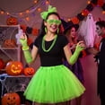 thumbnail image 2 of Loritta 80s Costumes for Women Fancy Outfit Accessories Set with Fishnet Gloves Leg Warmers Tutu Skirts for Theme Party, 2 of 6