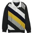 thumbnail image 1 of Suéter tipo polo de rugby a rayas para hombre de Club Room, multicolor, extragrande, 1 of 1