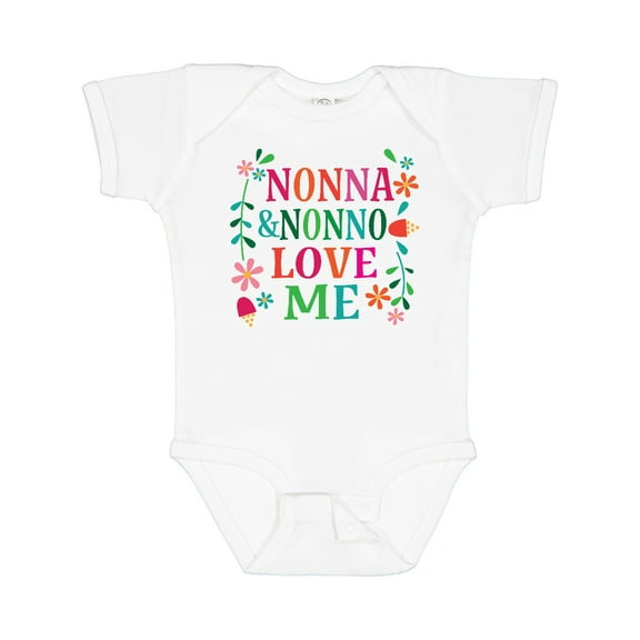 Inktastic Nonna and Nonno Love Me Girls Baby Bodysuit