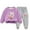 Purple, variant on GPAECEAD Kids Toddler Boys Girls Long Sleeve Crewneck Top Sets Printed Men And Women Hoodie And Pants Set Plush Loose Pullover Sweater Casual Hoodie Blue