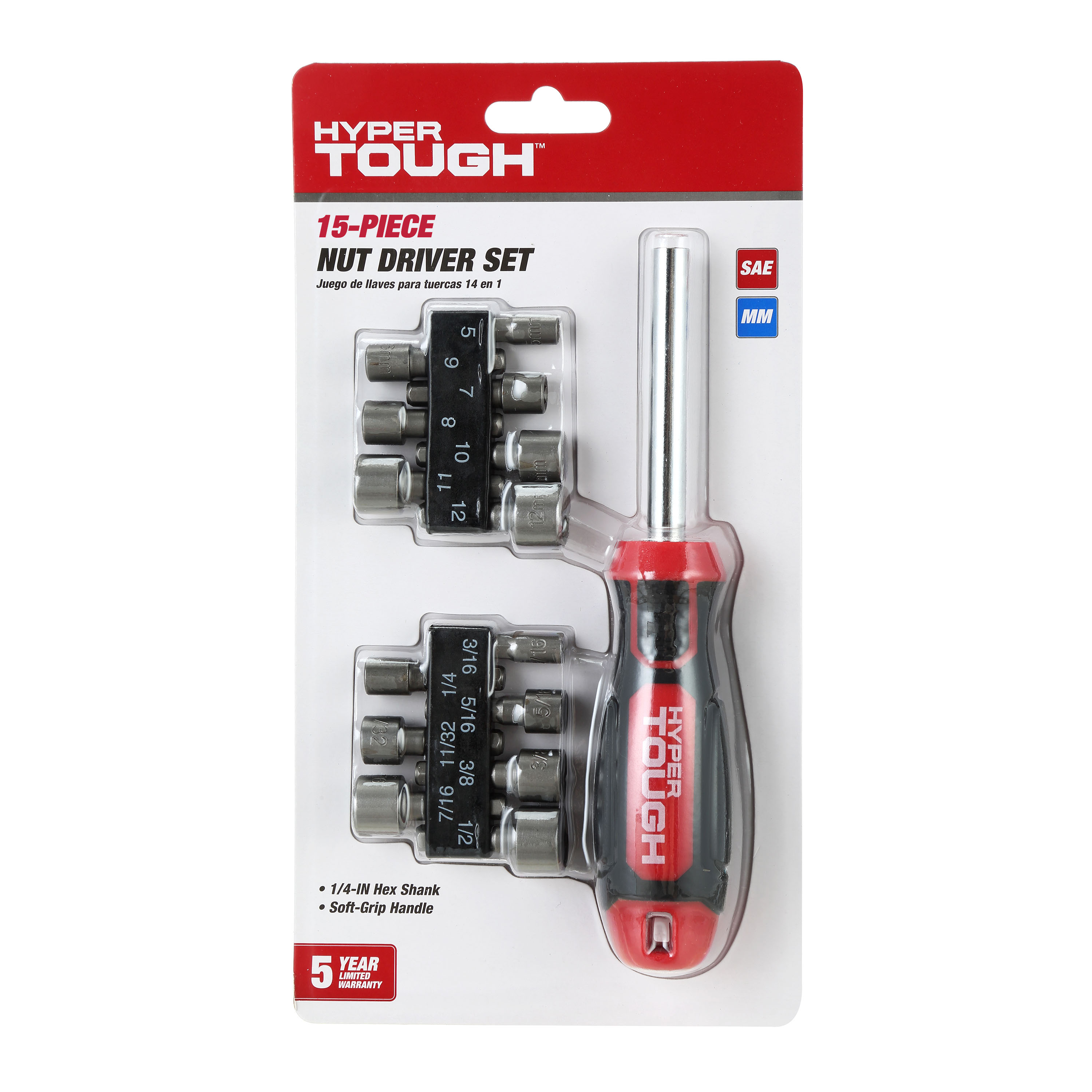 Set de 15 Piezas de Atornilladores para Tuercas de Acero Aleado Hyper Tough, 8TS0085N 2