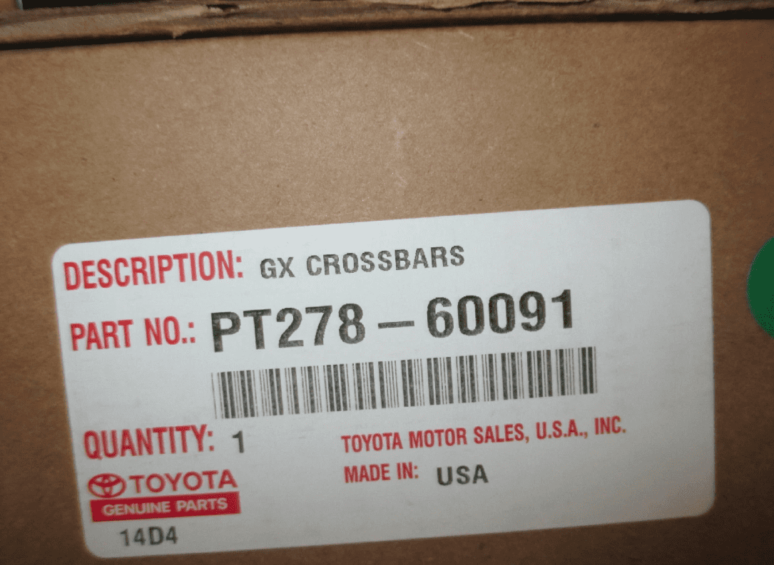 LEXUS OEM FACTORY ROOF RACK CROSS BAR SET 2010-2023 GX460 PT278-60170