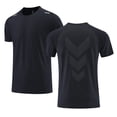 thumbnail image 3 of Camiseta de secado rápido para hombre, camiseta deportiva para correr, camiseta de entrenamiento para gimnasio, ropa deportiva informal transpirable para correr, 3 of 5
