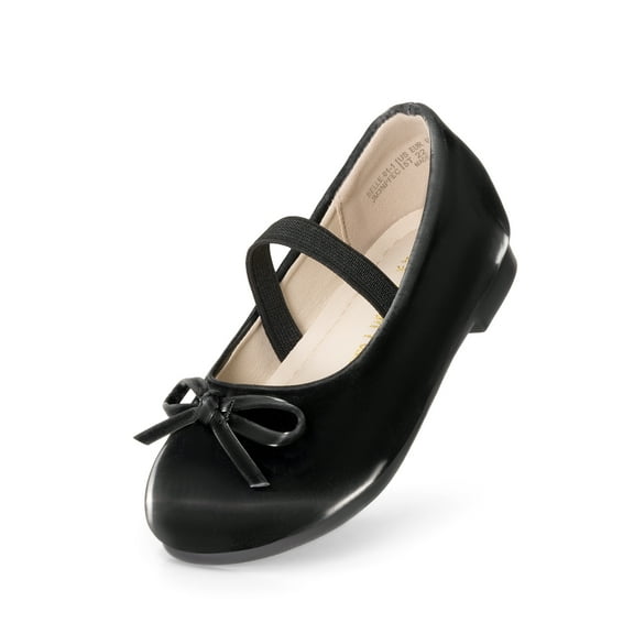 Girls dress shoes with classic Mary Jane strap designed as comfortable ballerina flats for daily or special wear