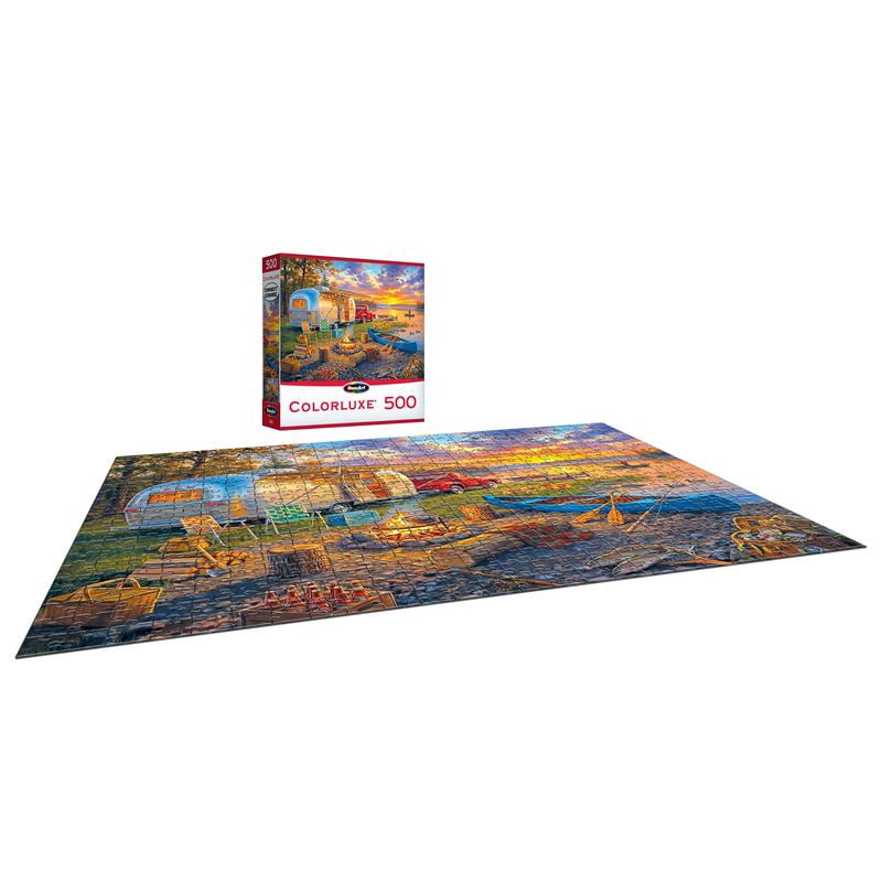 Colorluxe 500pc blue canoe campsite