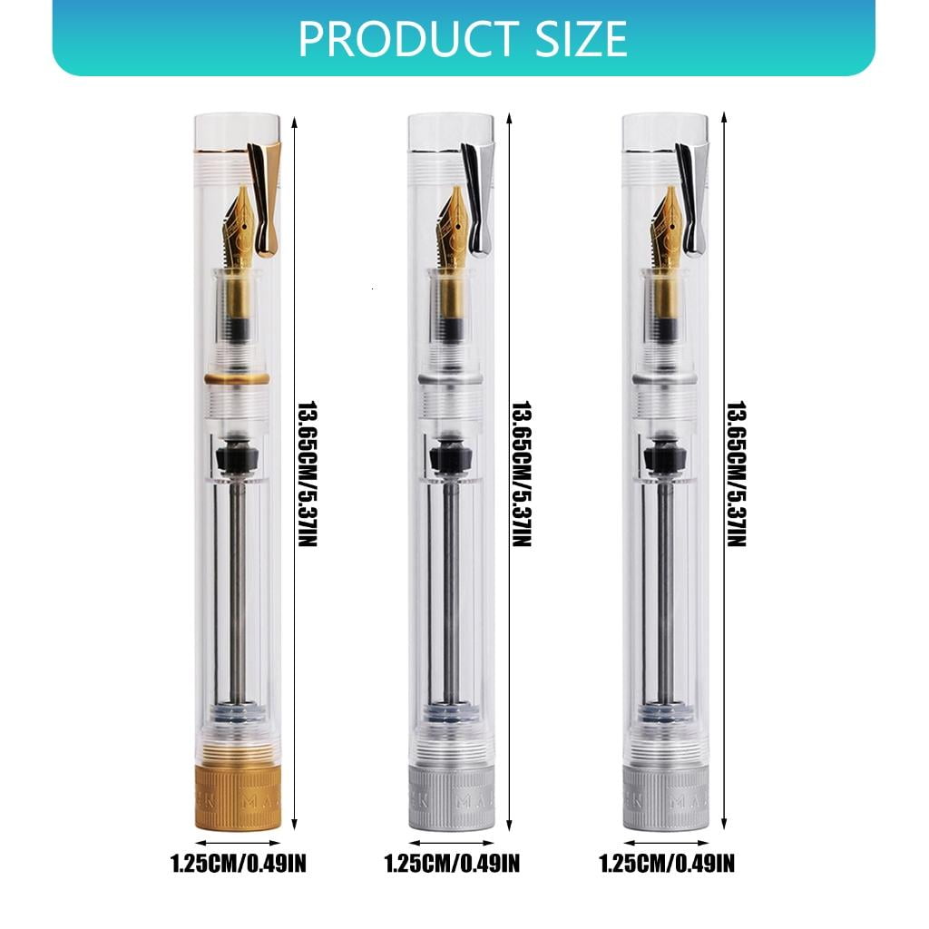 Giaone Clear Body Fountain Pen Vacuum Ink Filling Systems Designs with Nib Choices