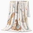 thumbnail image 2 of Pastel Llamas with Crescent Moons Stars and Teepee Pattern, Cute Boho Animal Art for Llama Lovers, Birthday Gift, Cozy Flannel Blanket for Bedroom, Fresh Home Decor, 2 of 9