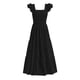 thumbnail image 1 of Vestido largo PRETTYGARDEN para mujer, cuello cuadrado, de verano, negro, XXL, 1 of 9
