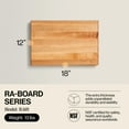 thumbnail image 2 of John Boos Maple Wood Edge Grain Cutting Board for Kitchen Prep, 18" x 12" x 2.25", 2 of 9