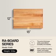 John Boos RA-Board Reversible Wood Cutting Board, 18 x 12 x 2 1/4, Maple