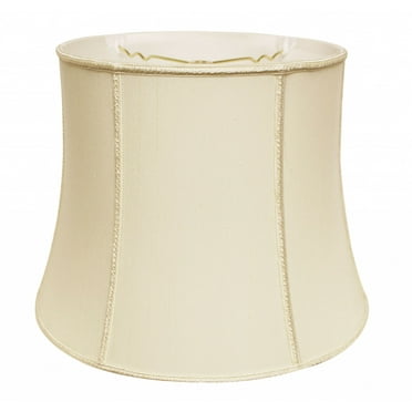 16" Ivory Slanted Girdle Shantung Lampshade